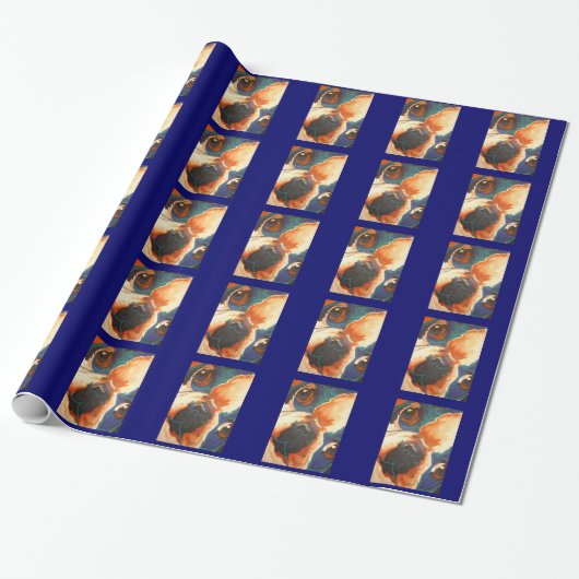 Bulldog-Portrait Geschenkpapier (Ungerollt)