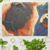 Bulldog-Portrait Geschirrtuch (Gefaltet)