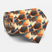 Bulldog-Portrait Krawatte (Gerollt)