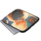 Bulldog-Portrait Laptopschutzhülle (Vorne Knopf)