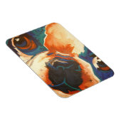 Bulldog-Portrait Magnet (Rechte Seite)