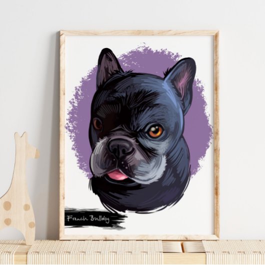 Bulldog-Portrait | Pet Portrait Poster