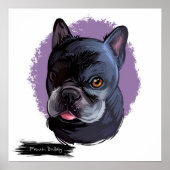 Bulldog-Portrait | Pet Portrait Poster (Vorne)