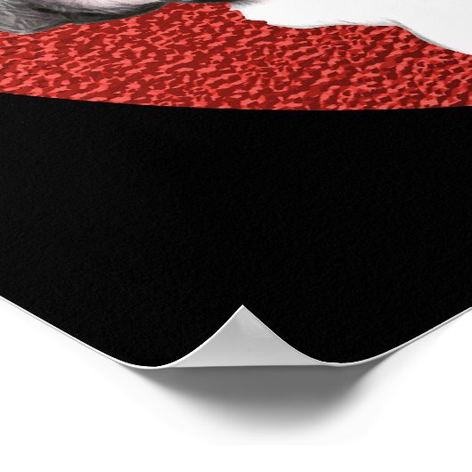 Bulldog-Portrait Poster (Ecke)