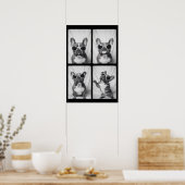 Bulldog-Portrait Poster (Küche)