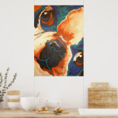 Bulldog-Portrait Poster (Küche)