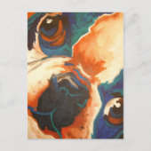 Bulldog-Portrait Postkarte (Vorderseite)