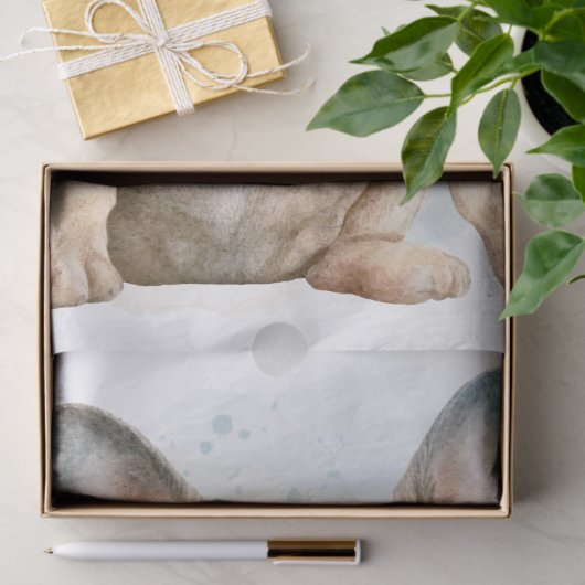 Bulldog-Portrait Seidenpapier (Geschenk)