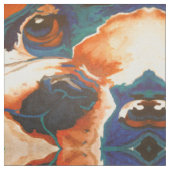Bulldog-Portrait Stoff (Nahaufnahme)