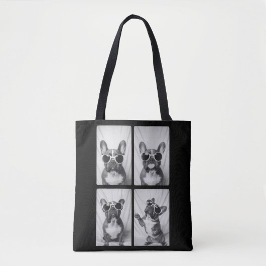 Bulldog-Portrait Tasche (Vorderseite)