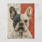 Bulldog-Porträt - Vintage Kunstwerke Postkarte (Vorderseite)
