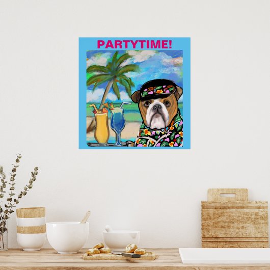 Bulldog Poster (Küche)