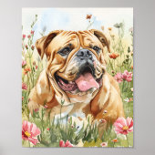 Bulldog Poster Printable Wall Art Deco (Vorne)