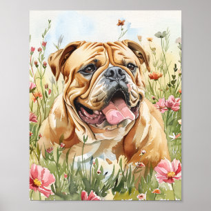 Bulldog Poster Printable Wall Art Deco