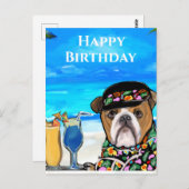 Bulldog Postkarte (Vorne/Hinten)