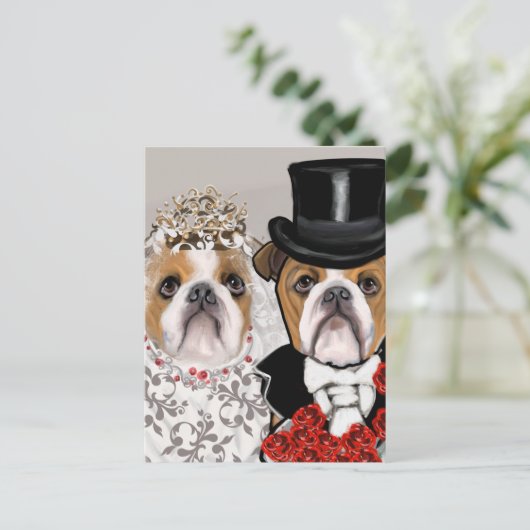 Bulldog Postkarte (Stehend Vorderseite)