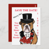 Bulldog Postkarte (Vorne/Hinten)