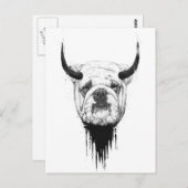 Bulldog Postkarte (Vorne/Hinten)