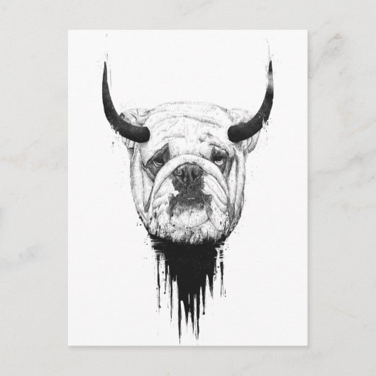 Bulldog Postkarte (Vorderseite)