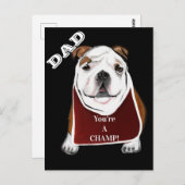 BULLDOG POSTKARTE (Vorne/Hinten)
