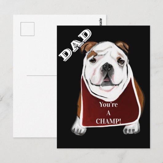 BULLDOG POSTKARTE (Vorne/Hinten)