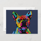 Bulldog Postkarte (Vorne/Hinten)