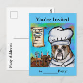 Bulldog Postkarte (Vorne/Hinten)