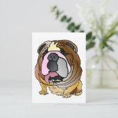 Bulldog Postkarte (Stehend Vorderseite)