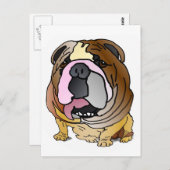 Bulldog Postkarte (Vorne/Hinten)