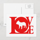 Bulldog Postkarte (Vorne/Hinten)