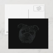Bulldog Postkarte (Vorne/Hinten)