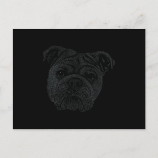 Bulldog Postkarte (Vorderseite)