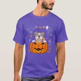 Bulldog Pumpkin Funny Halloween Kostüm für Hund T-Shirt