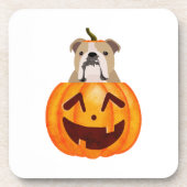Bulldog Pumpkin Getränkeuntersetzer (Vorderseite)