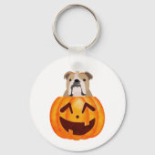 Bulldog Pumpkin Schlüsselanhänger (Vorderseite)