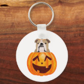 Bulldog Pumpkin Schlüsselanhänger (Vorderseite)