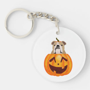 Bulldog Pumpkin Schlüsselanhänger