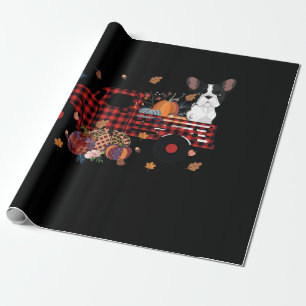 Bulldog Pumpkin Truck Erntedank Halloween Geschenkpapier