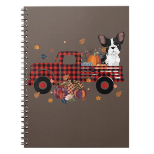 Bulldog Pumpkin Truck Erntedank Halloween Notizblock