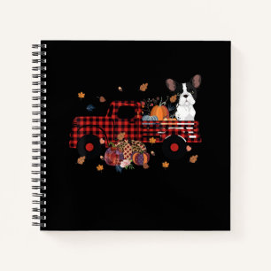 Bulldog Pumpkin Truck Erntedank Halloween Notizblock