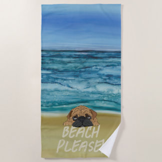 Bulldog Pup Beach Handtuch