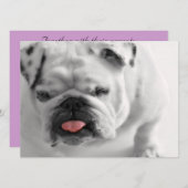 Bulldog-Puppe Einladung (Vorne/Hinten)