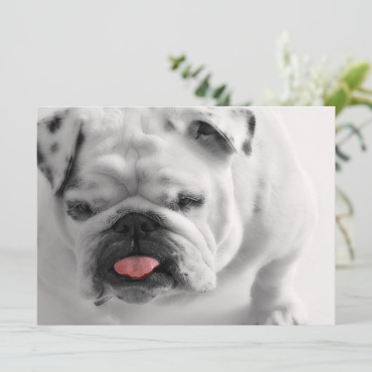 Bulldog-Puppe Einladung (Stehend Vorderseite)