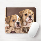 Bulldog-Puppen-Mousepad Mousepad (Mit Mouse)