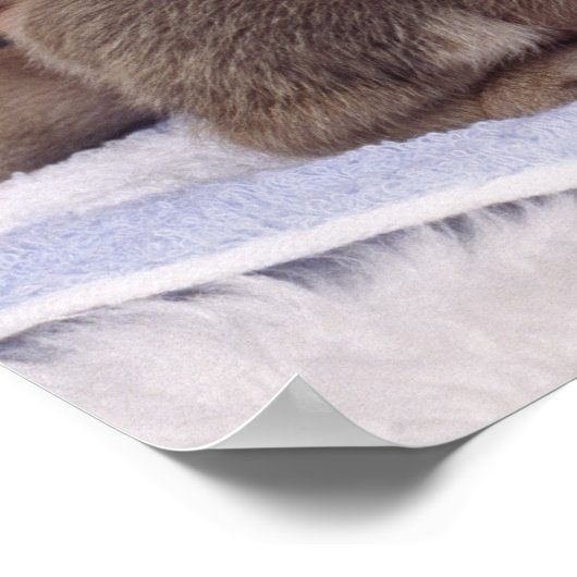 Bulldog Puppies Poster (Ecke)