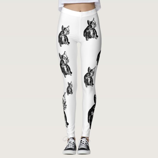 Bulldog-Puppy-Hunde-Leggings Leggings (Vorderseite)