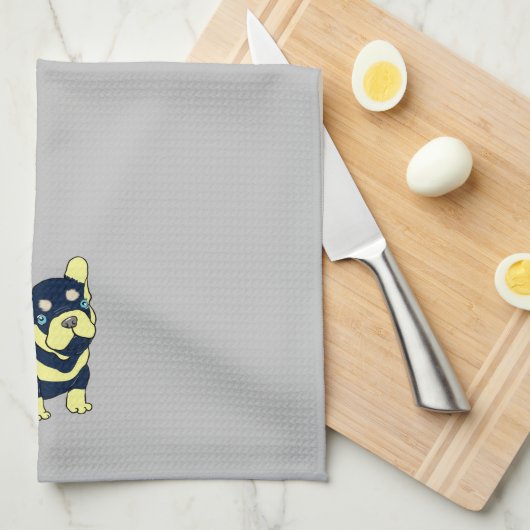 Bulldog Puppy Kitchen Handtücher (Viertel Falte)