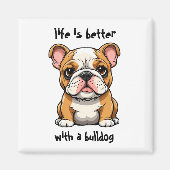 Bulldog Puppy Magnet (Vorne)