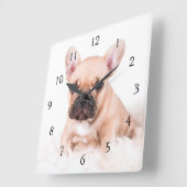 Bulldog Quadratische Wanduhr (Winkel)
