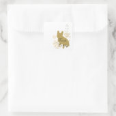 Bulldog Quadratischer Aufkleber (Tasche)